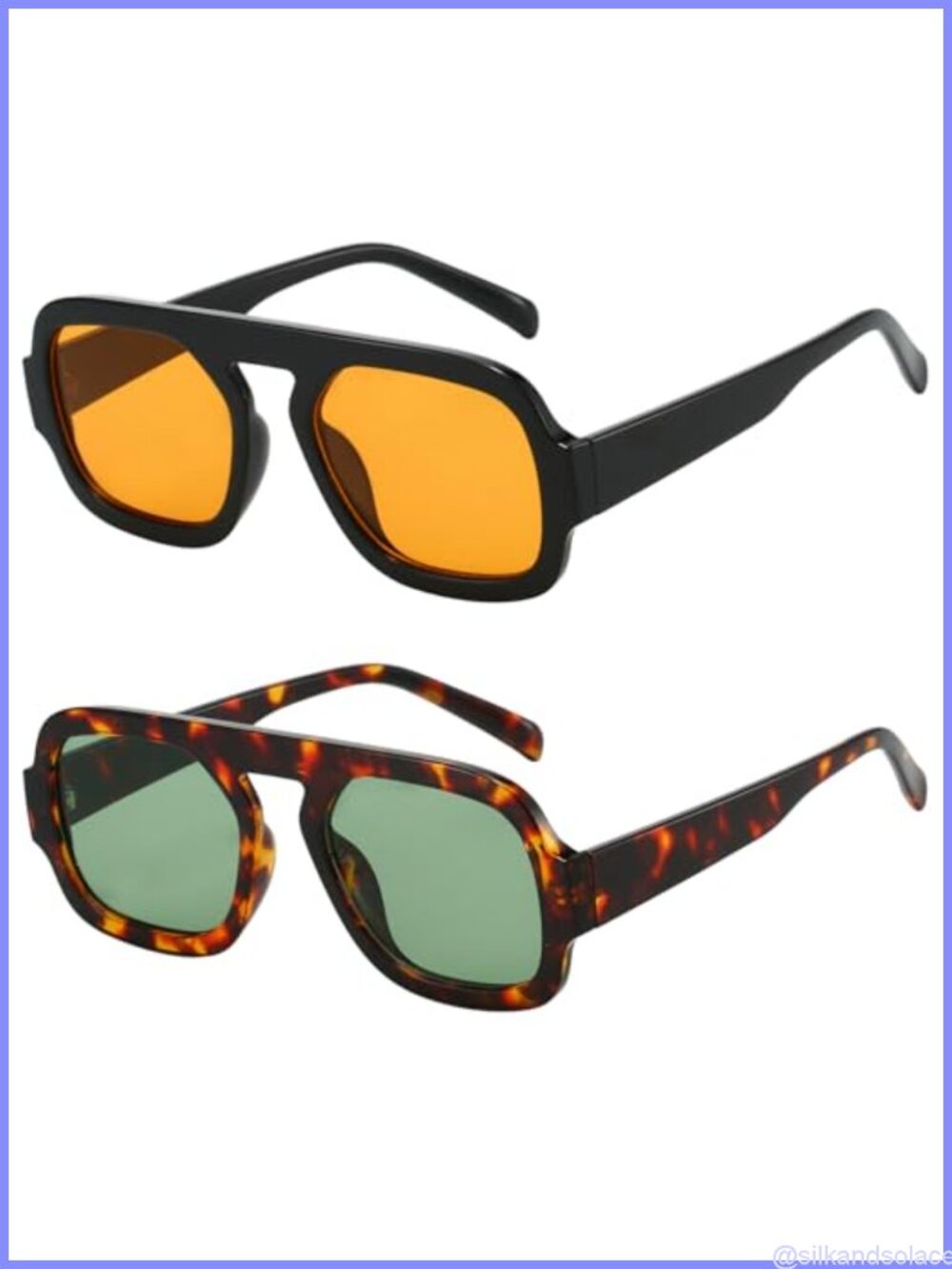 Square Aviator Sunglasses for Women Flat Top Designer Style UV400